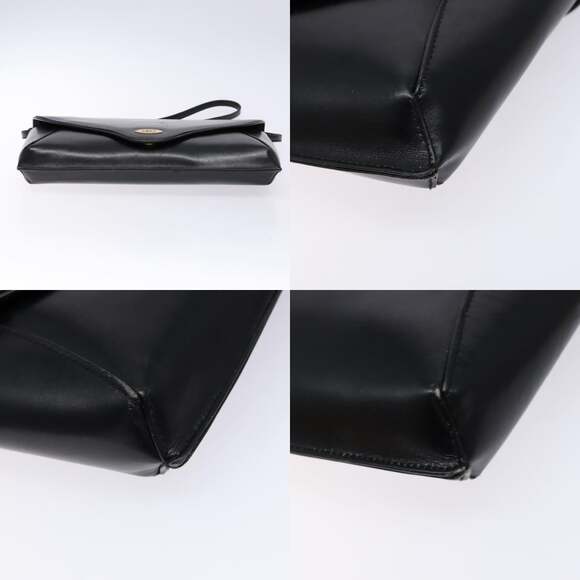 GUCCI Shoulder Bag Leather Black Gold - Picture 10 of 13